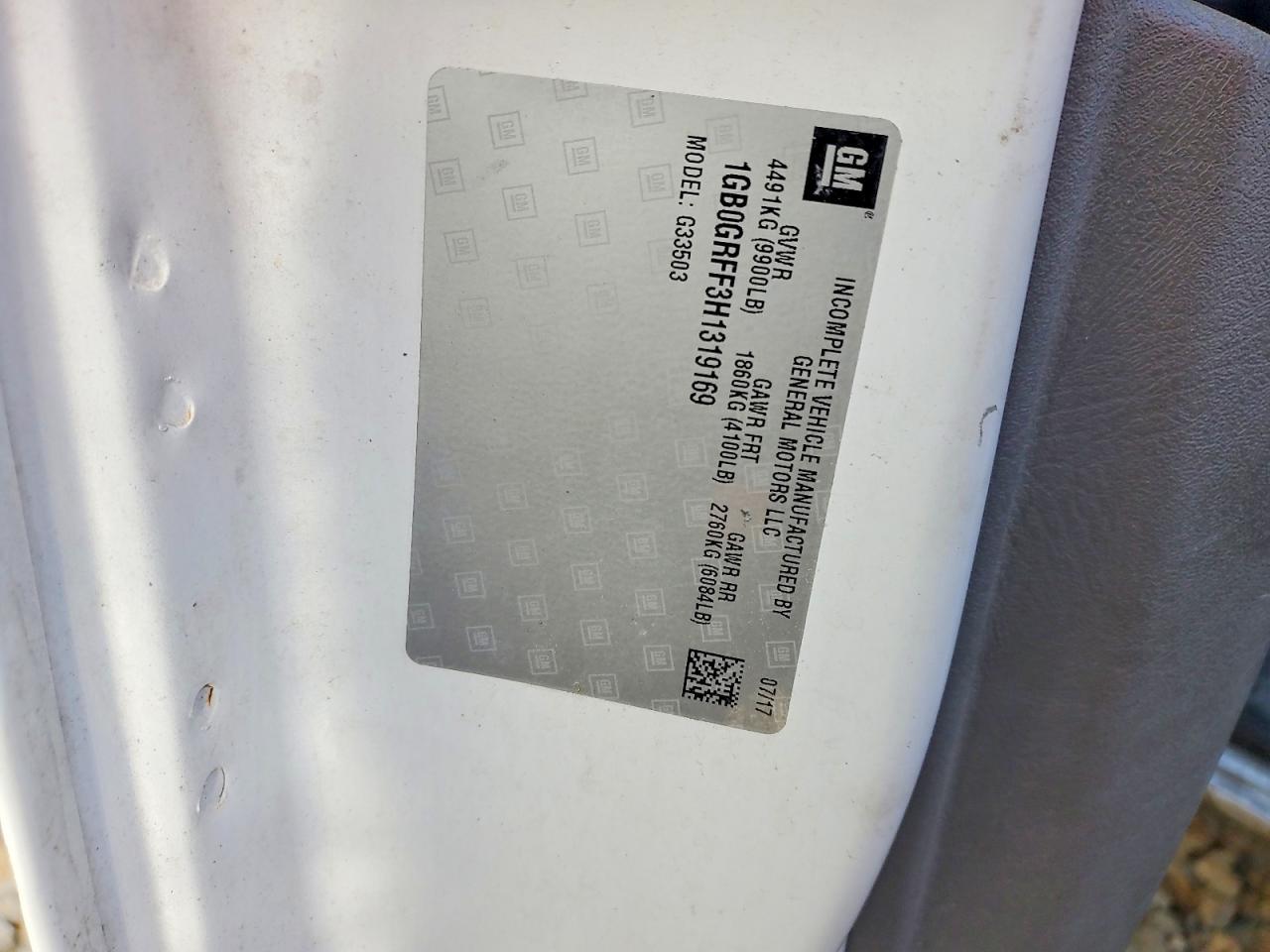 2017 Chevrolet Express Refrigerated BOX Truck