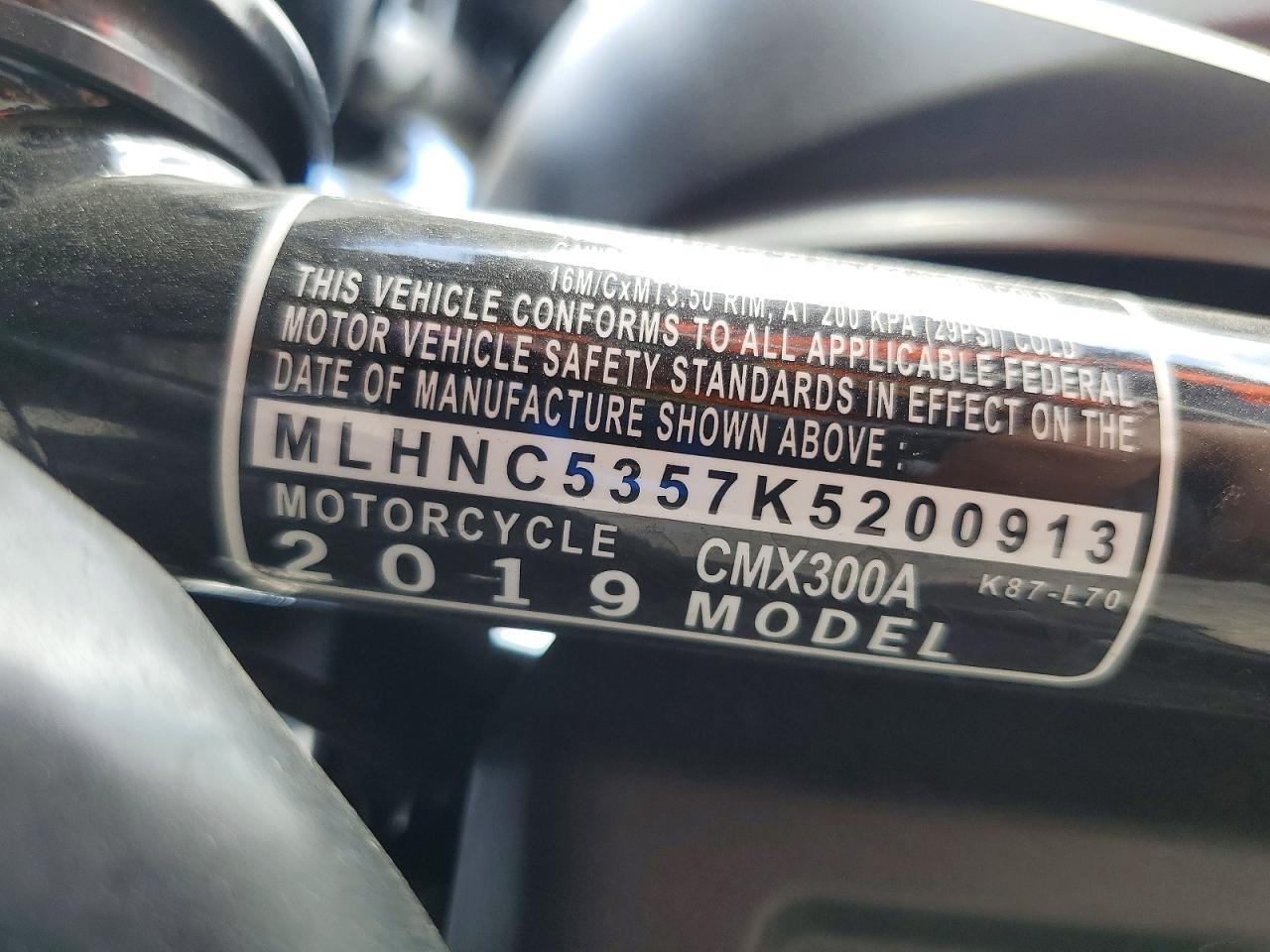 2019 Honda CMX300 A