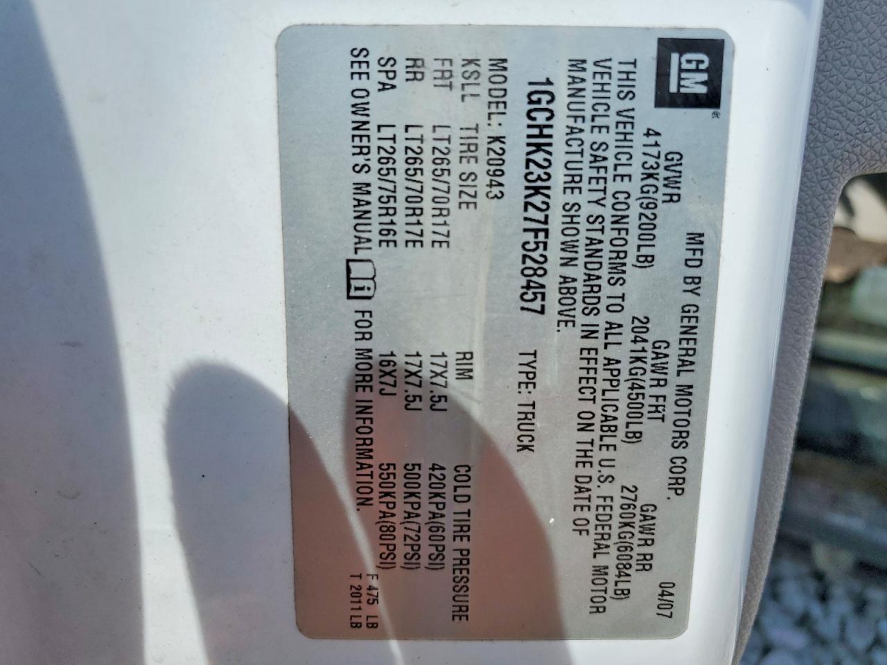 2007 Chev Rolet Silverado LT Flatbed Truck