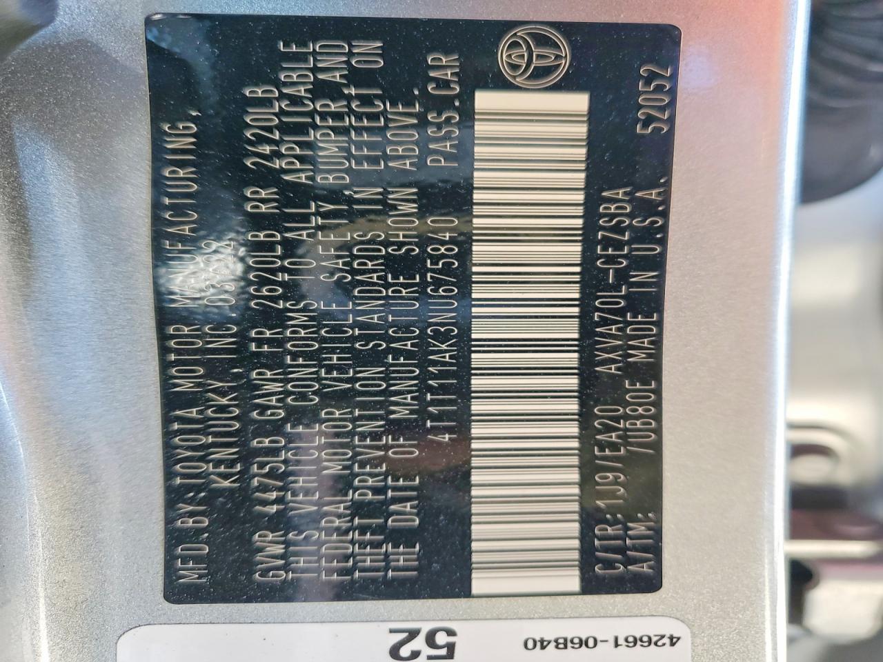 2022 Toyota Camry se