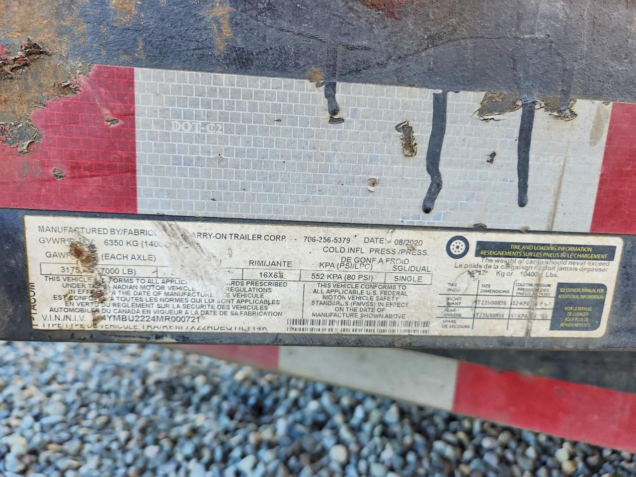 2021 Cot C 2021 CARRY-ON Equipment Trailer