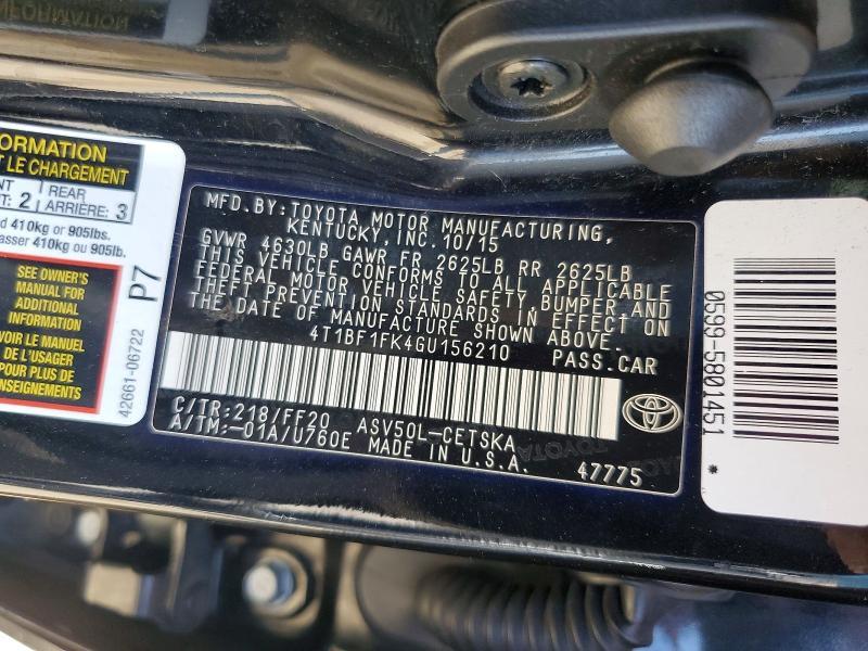 2016 Toyota Camry se