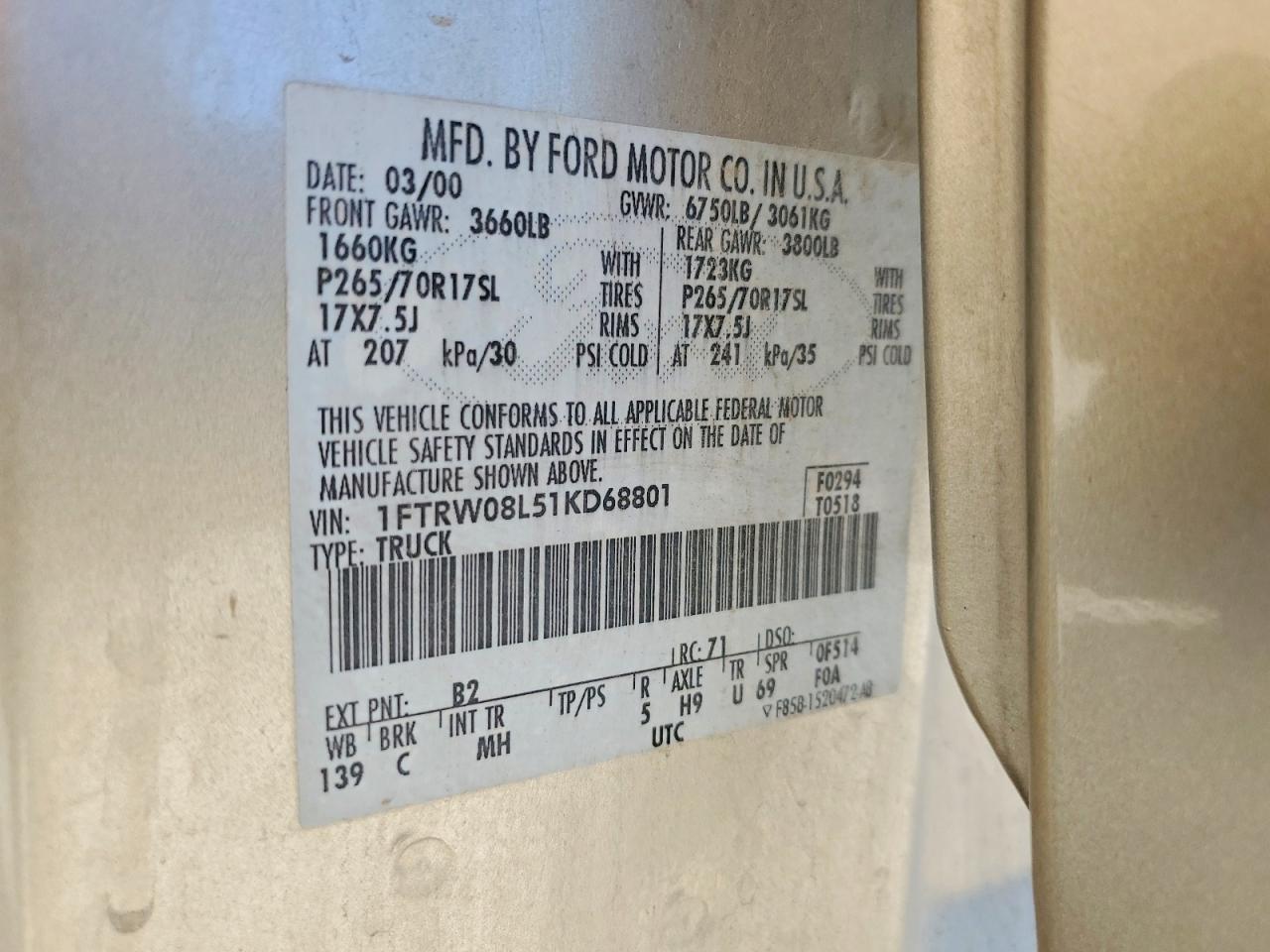 2001 Ford F150 Supercrew