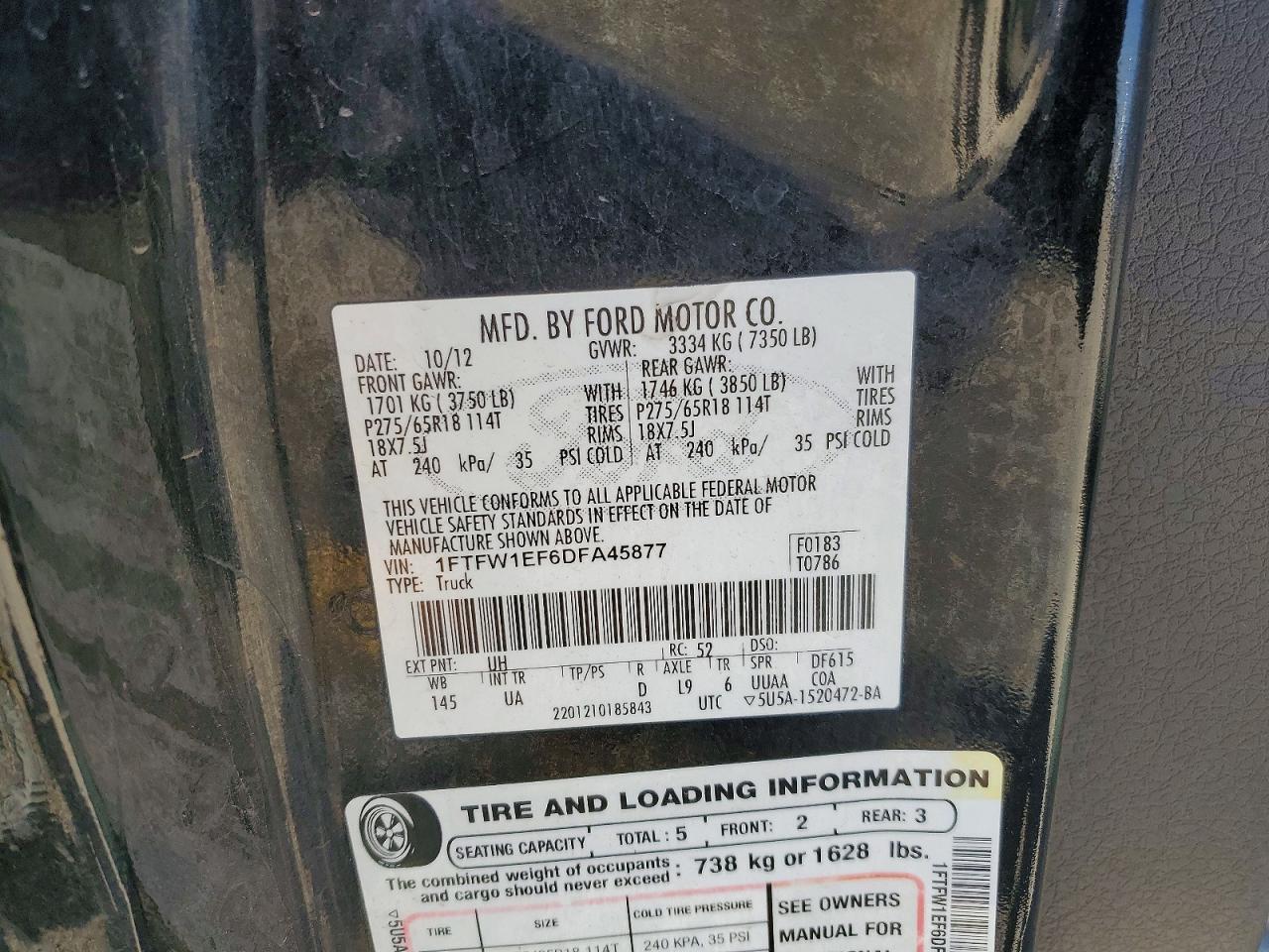 2013 Ford F150 Supercrew