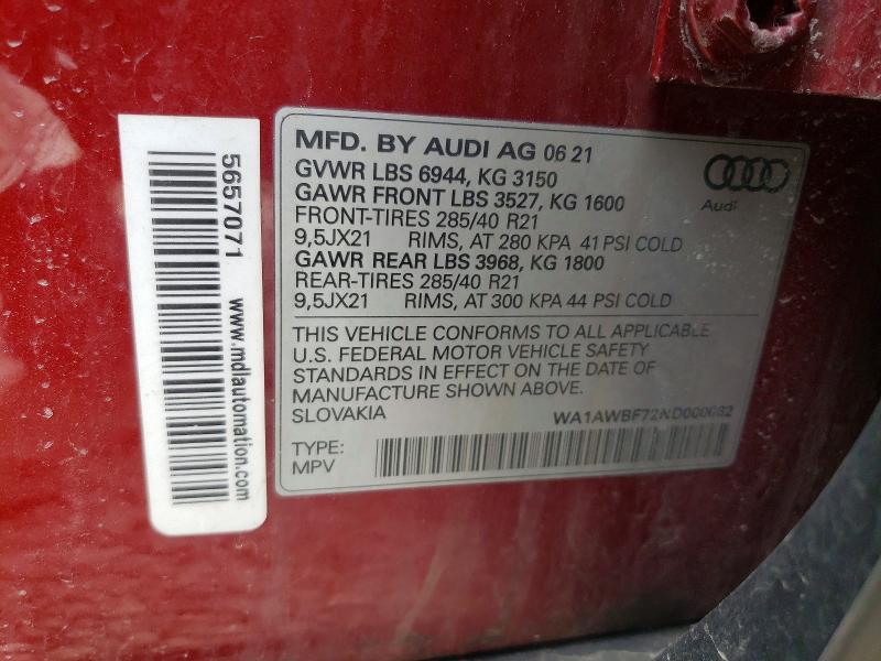 2022 Audi SQ7 Premium Plus