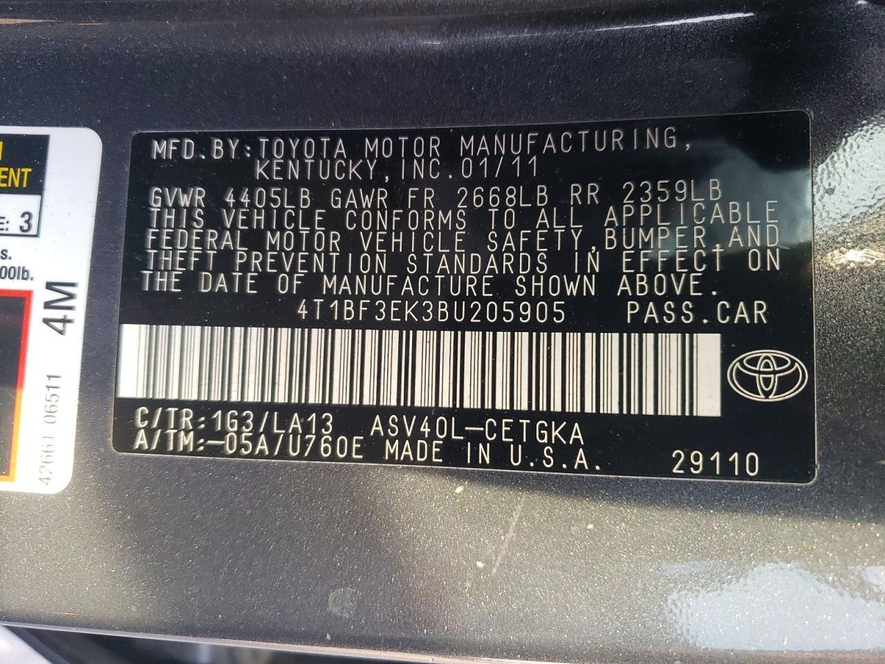 2011 Toyota Camry xle