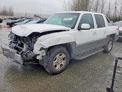 Salvage trucks for sale at Arlington, WA auction: 2002 Chevrolet Avalanche K1500