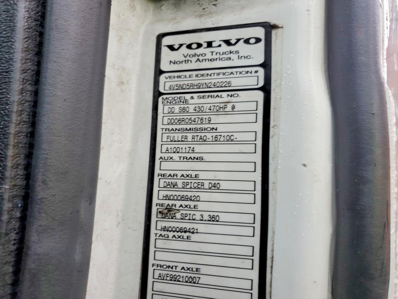 2000 Volv VN