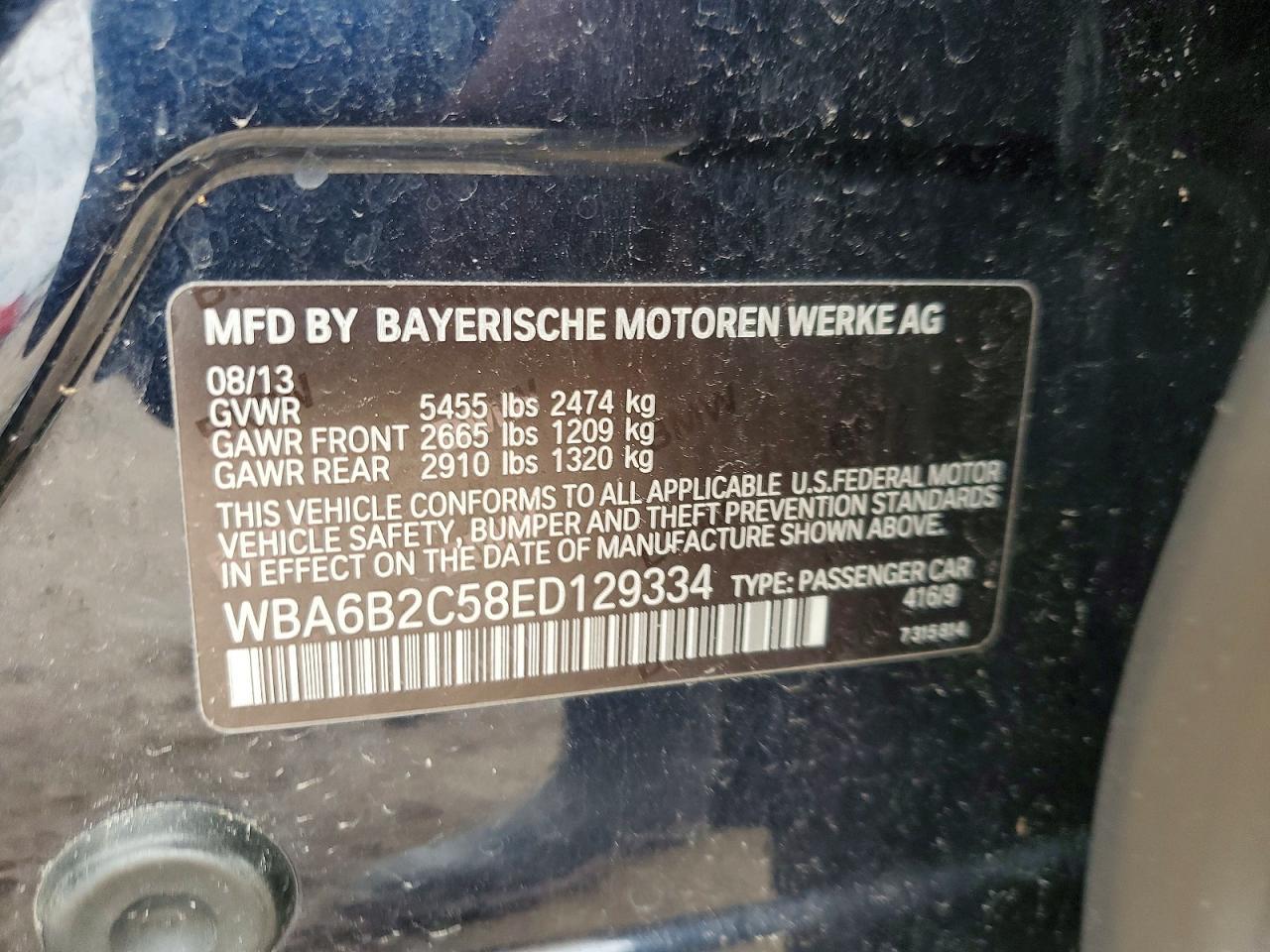 2014 BMW 650 i Gran Coupe