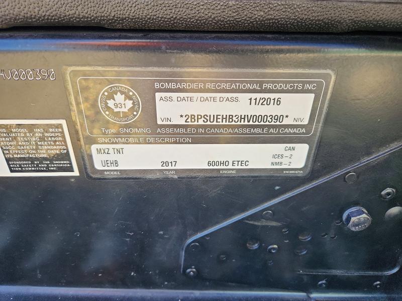 2017 Skidoo Snowmobile