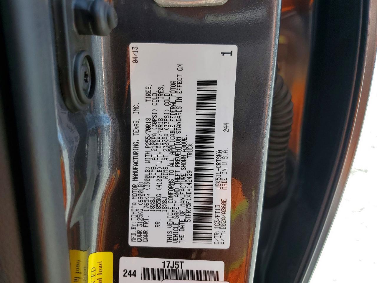 2013 Toyota Tundra Grade