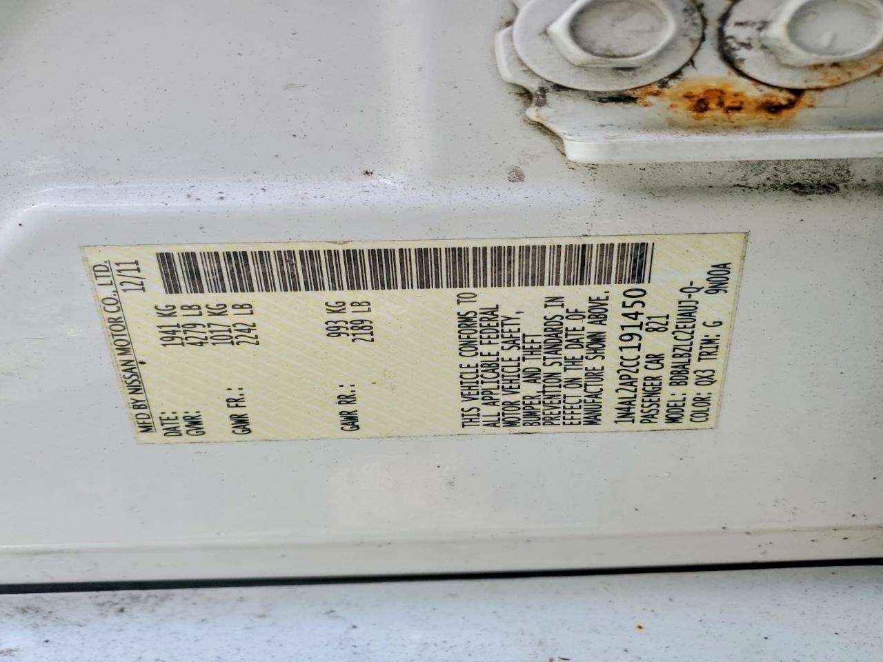 2012 Nissan Altima 2.5