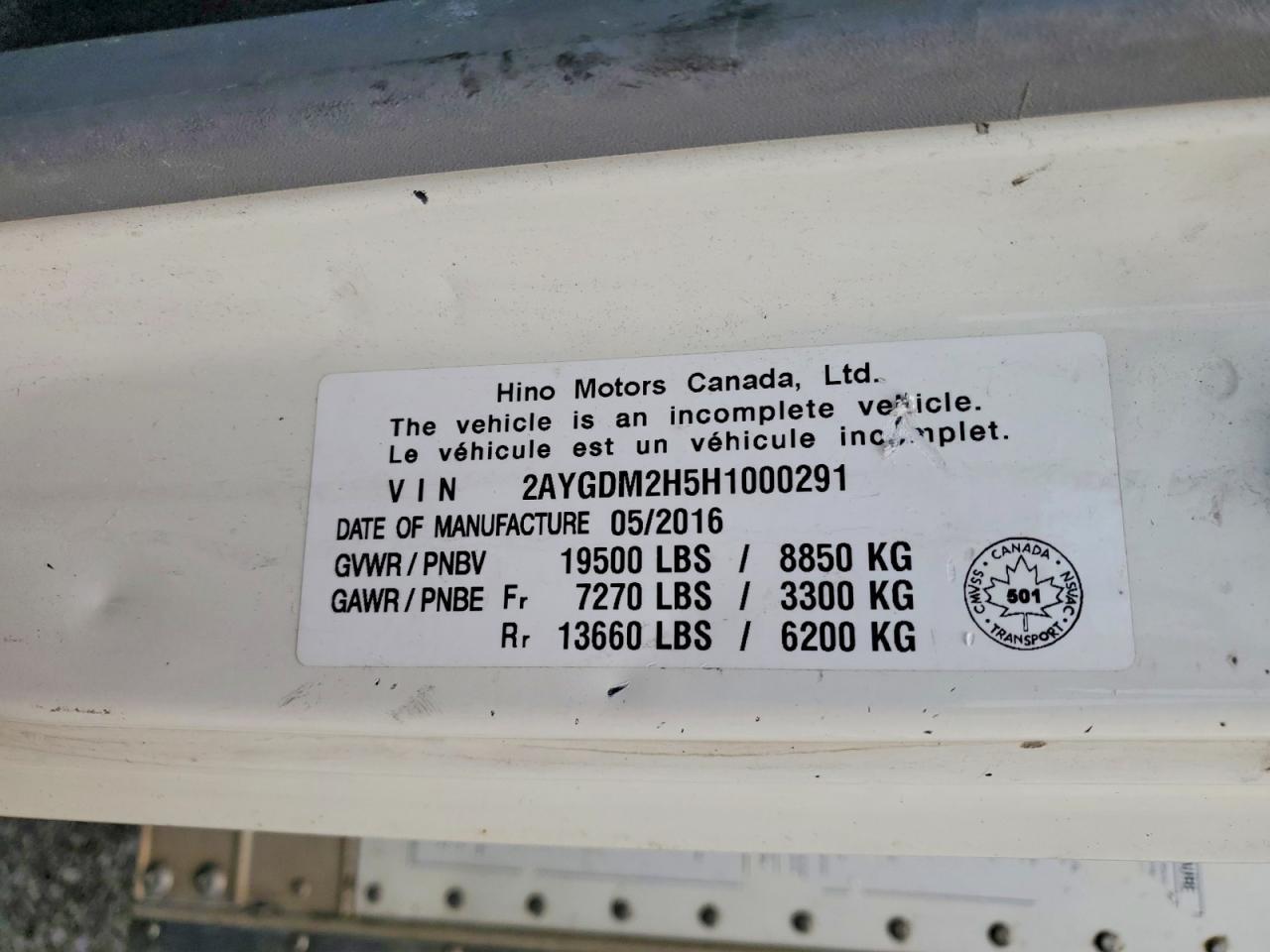 2017 Hino 195 W/REEFER Hino 195 W/REEFER