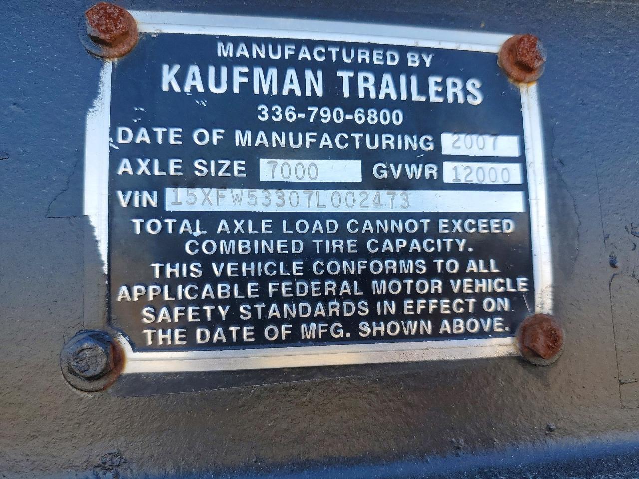 2007 Kaufman Car Carrier