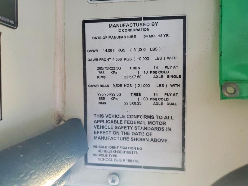 2013 Ic Corporation Ce Series School-school bus