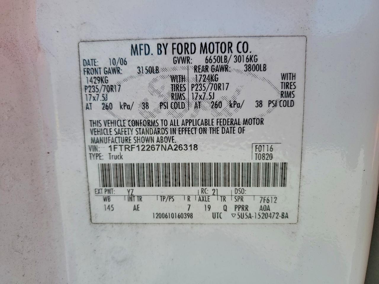 2007 Ford F150