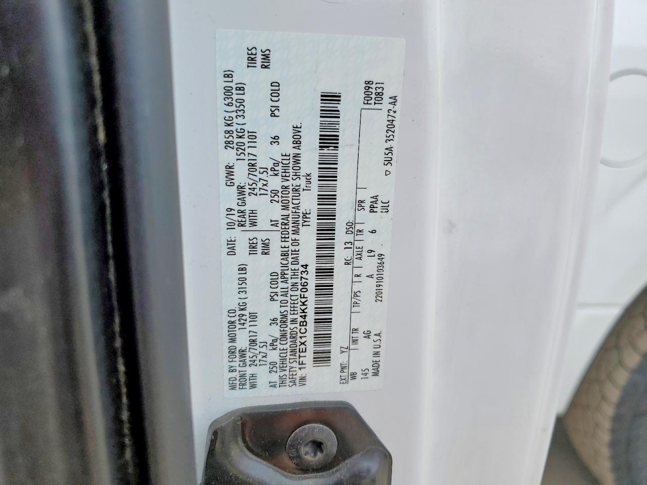 2019 Ford F150 Super Cab