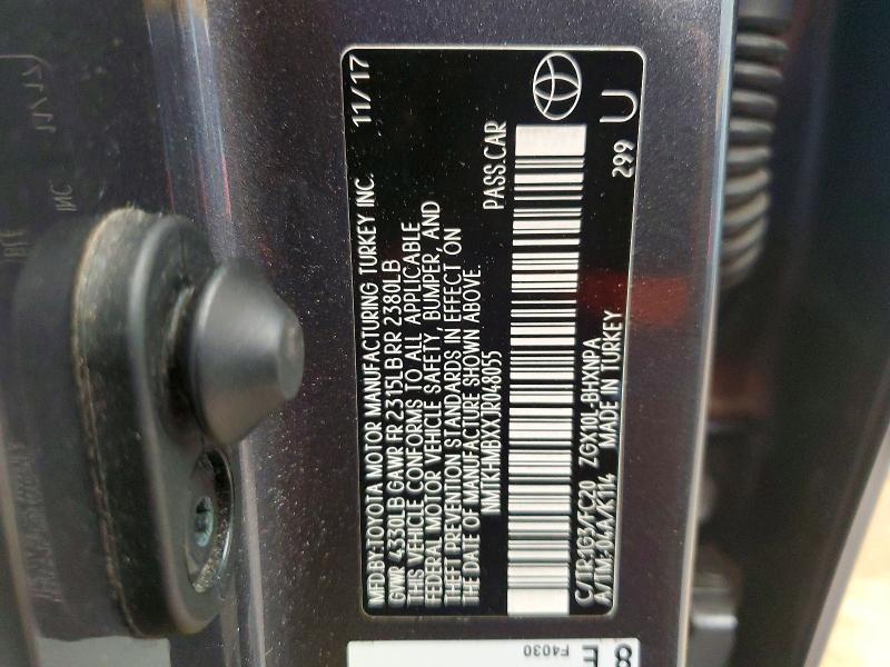 2018 Toyota C-hr xle Premium