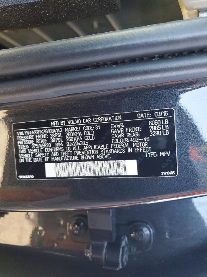 2016 Volvo Xc90 T6