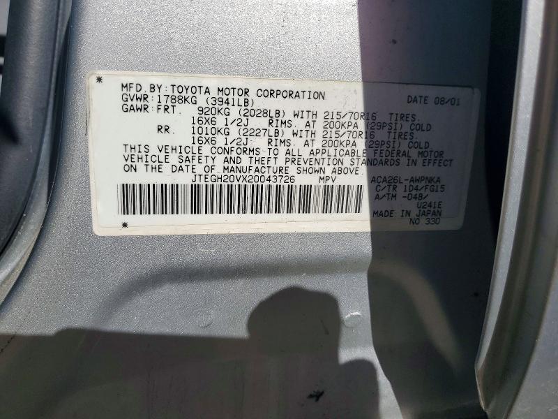 2002 Toyota Rav4 Base