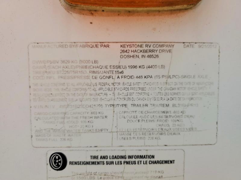 2013 Bullet 2013 Keystone Premier Camper