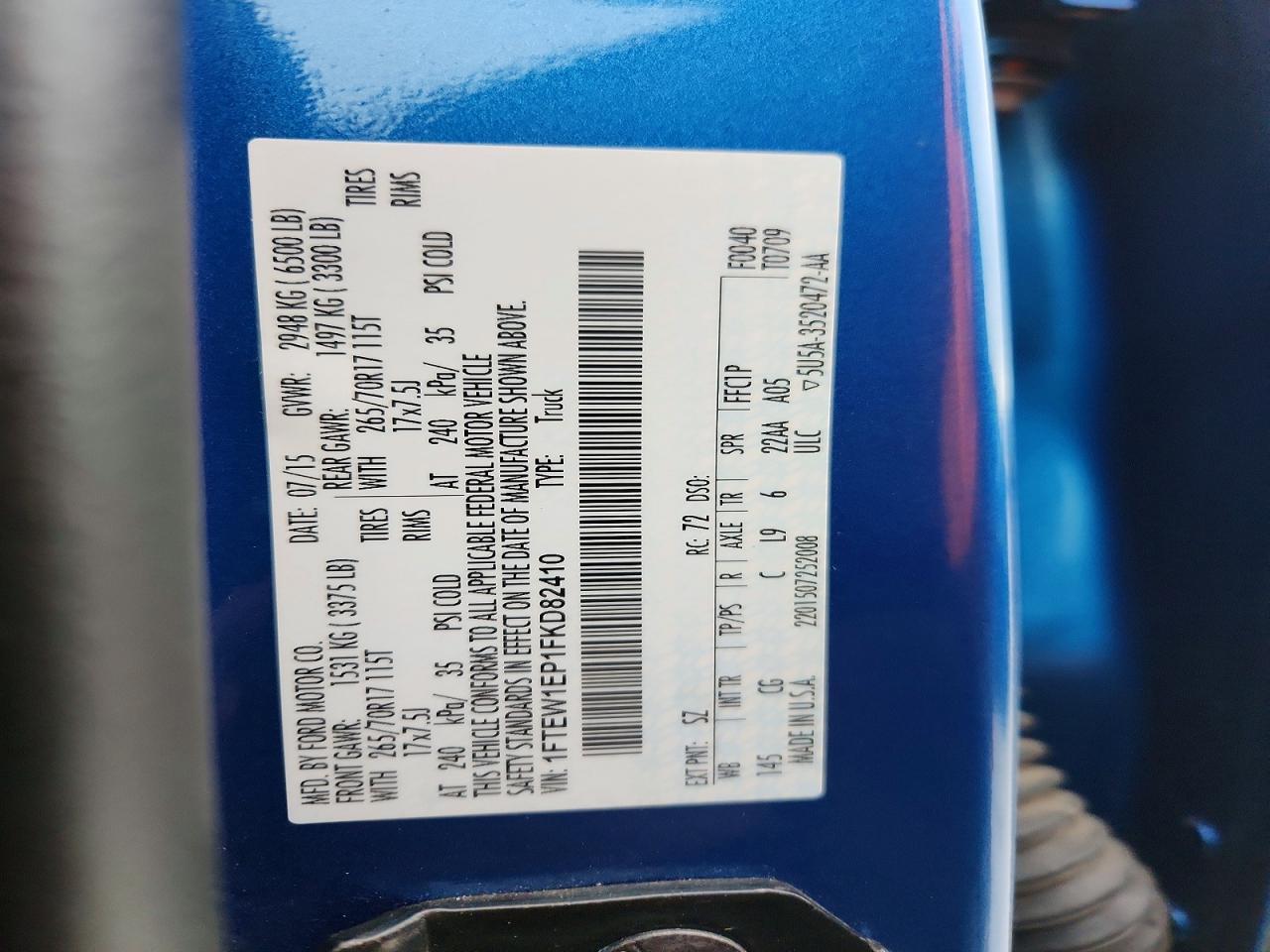 2015 Ford F150 Supercrew