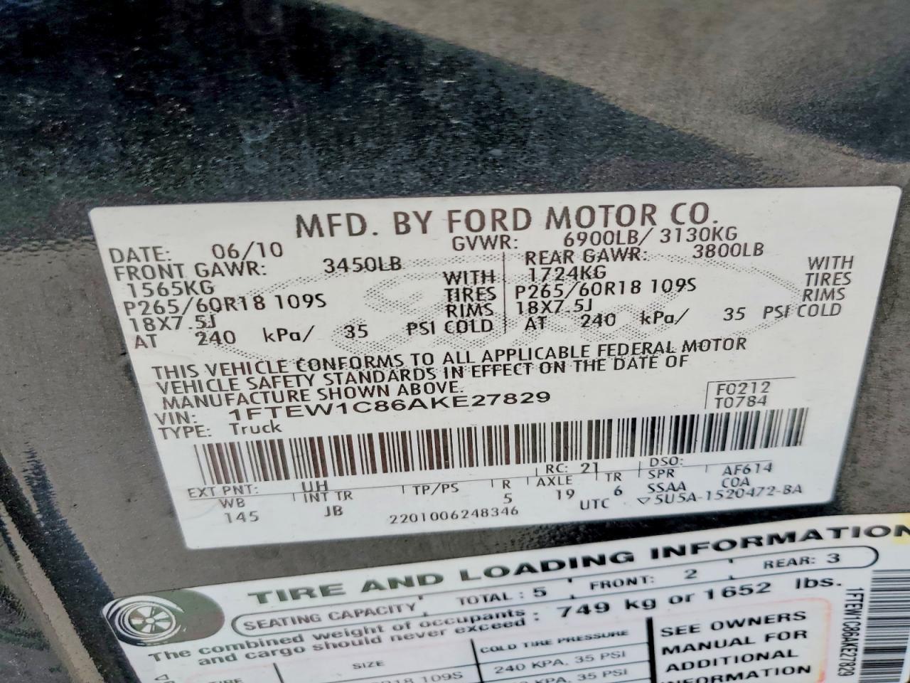 2010 Ford F150 Supercrew