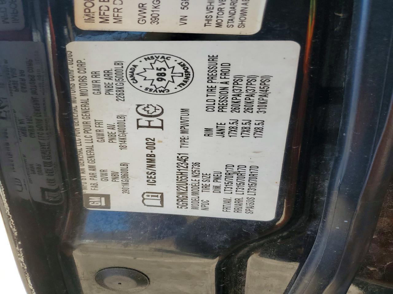 2005 Hummer H2 sut