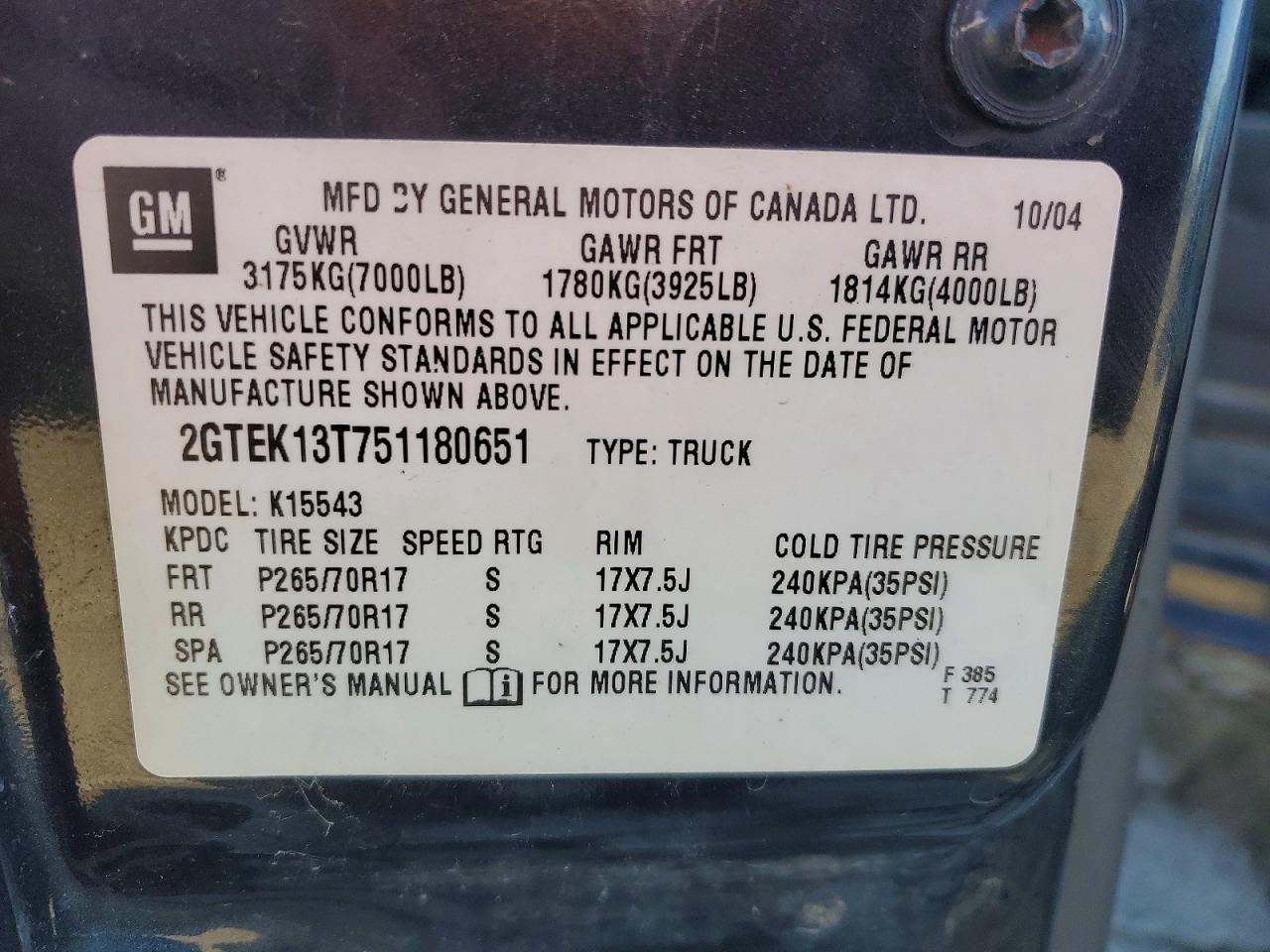 2005 GMC New Sierra K1500