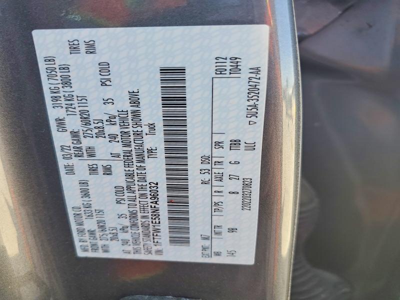 2022 Ford F150 Supercrew