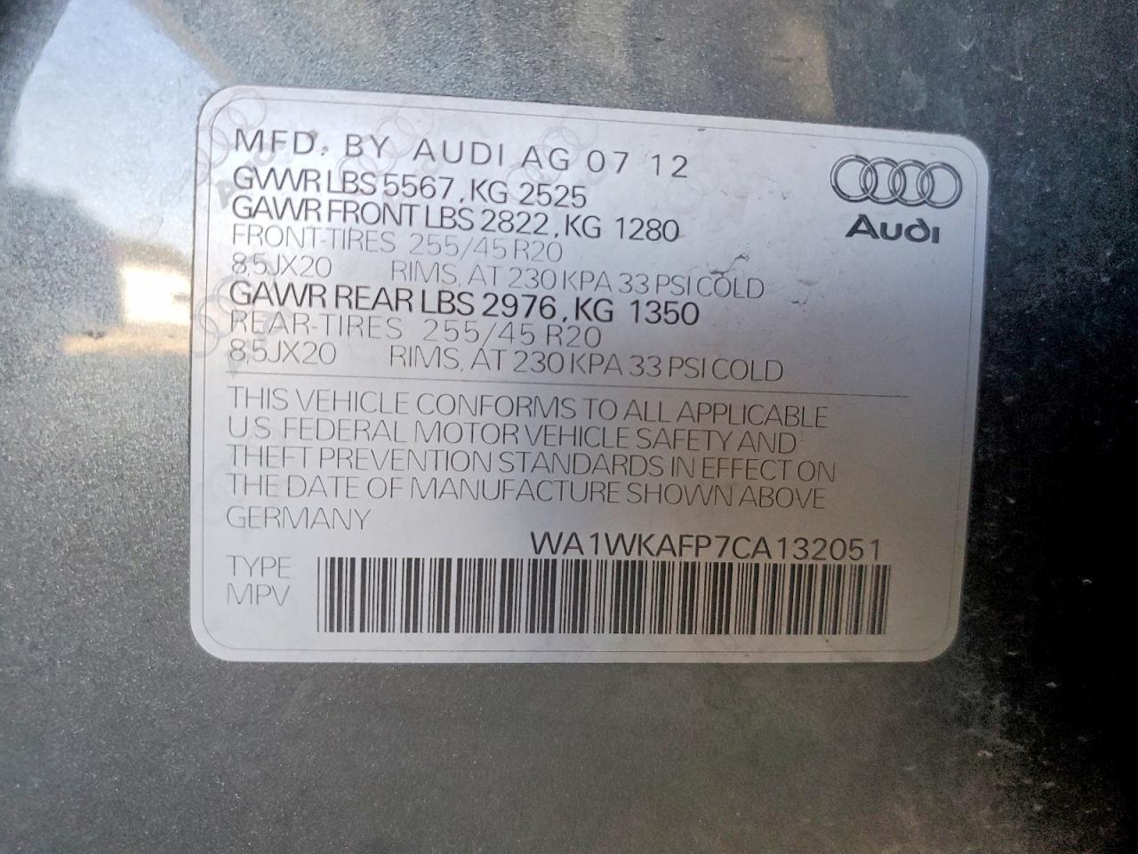 2012 Audi Q5 Prestige