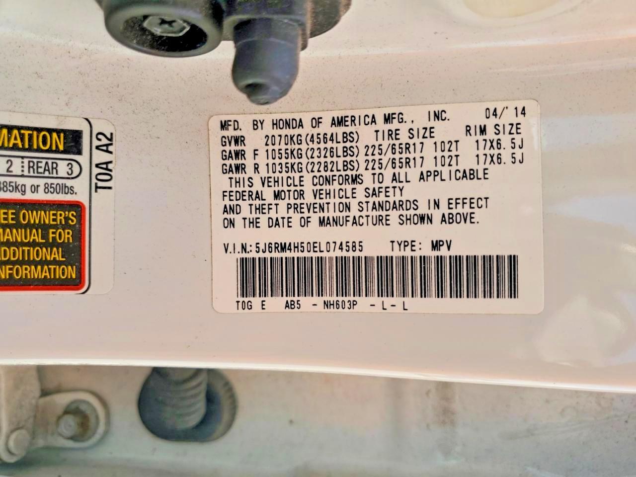 2014 Honda Cr-v ex
