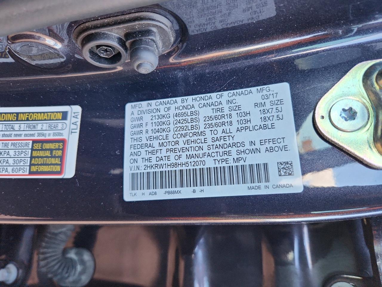 2017 Honda Cr-v Touring