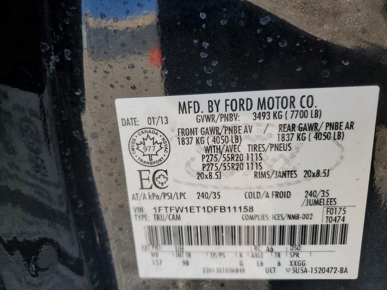 2013 Ford F150 Supercrew