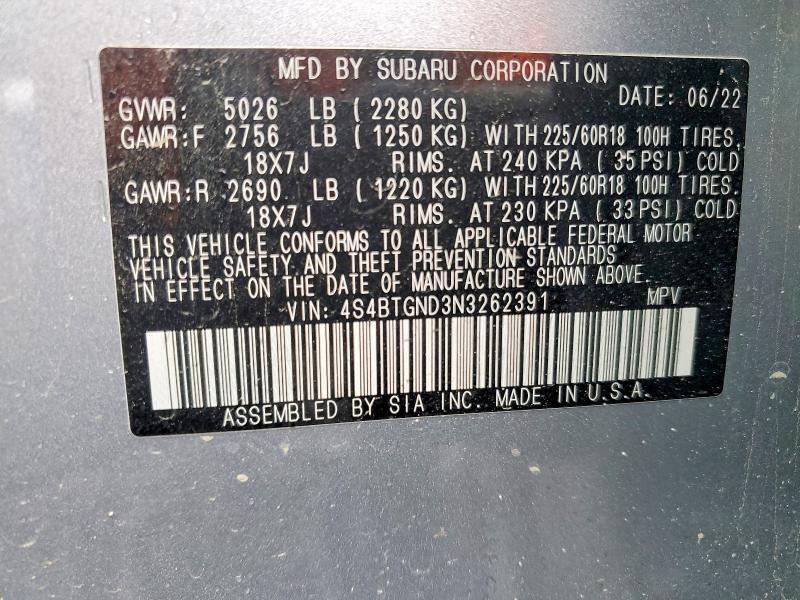 2022 Subaru Outback Limited xt