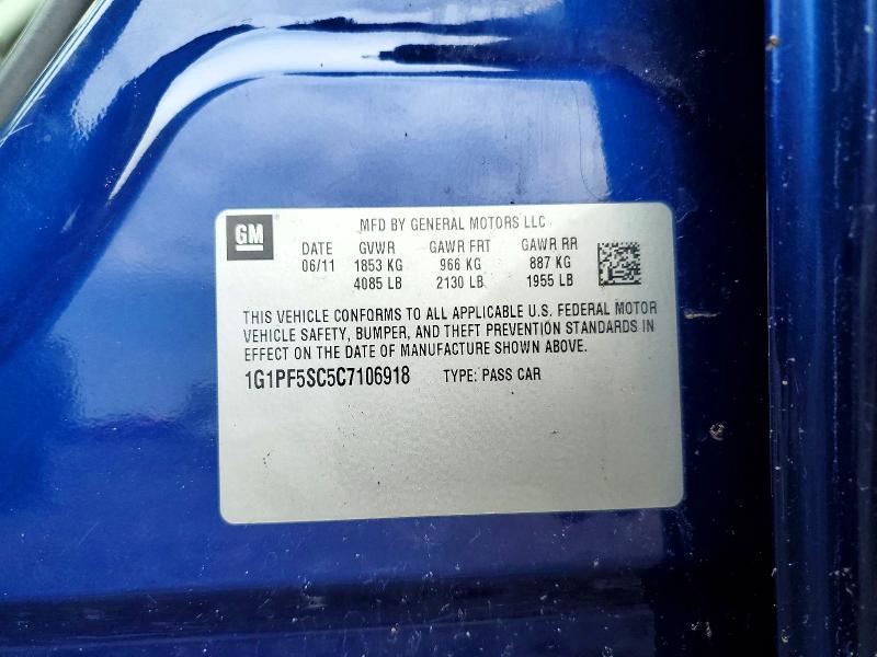 2012 Chevrolet Cruze lt