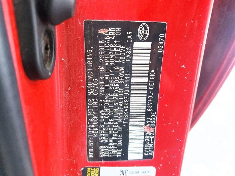 2007 Toyota Camry xle V6