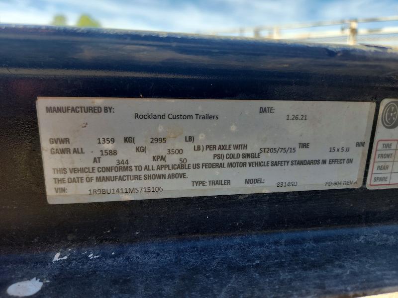 2021 Unknown 2021 Rockland Fd-304 Utility Trailer
