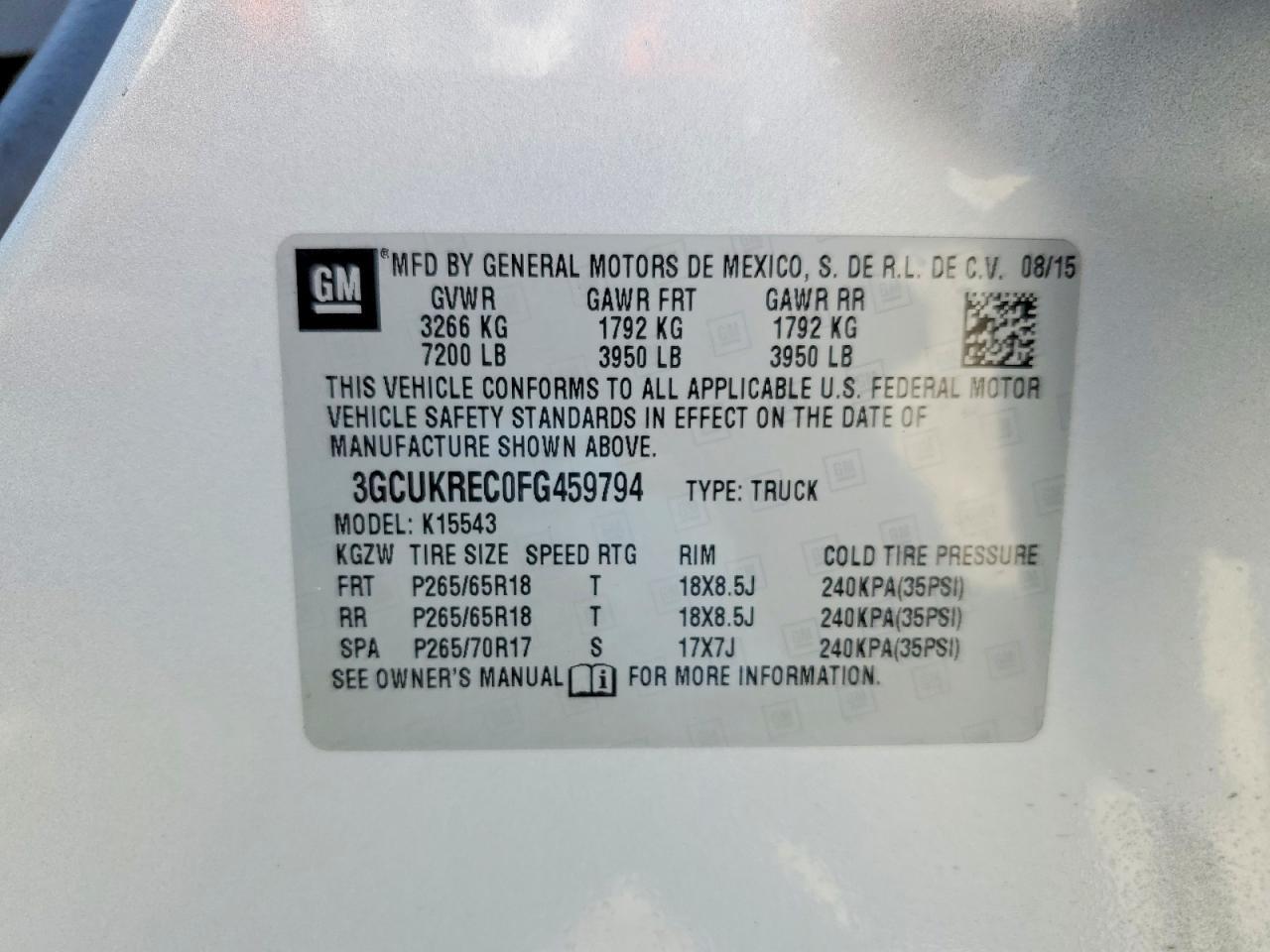 2015 Chevrolet Silverado K1500 LT