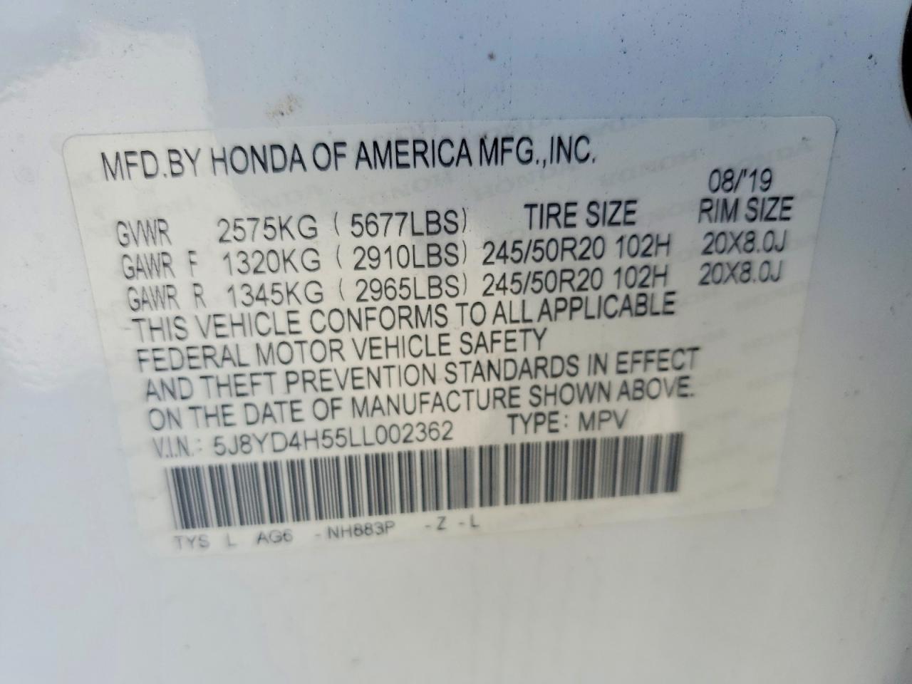 2020 Acura Mdx Technology