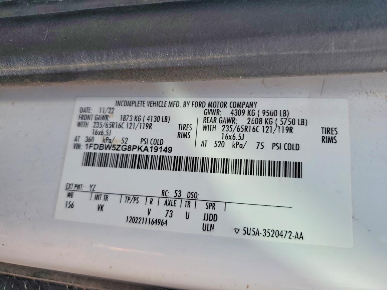 2023 Ford Transit Delivery Truck