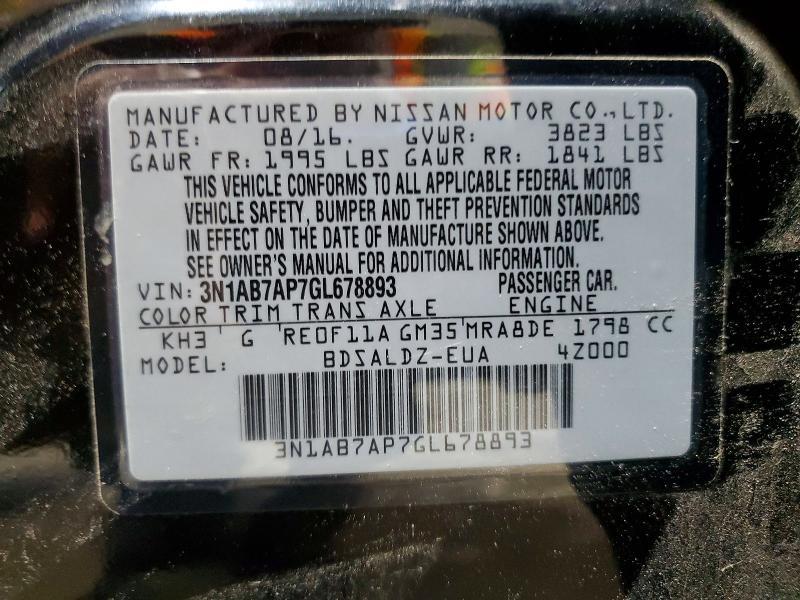 2016 Nissan Sentra sv