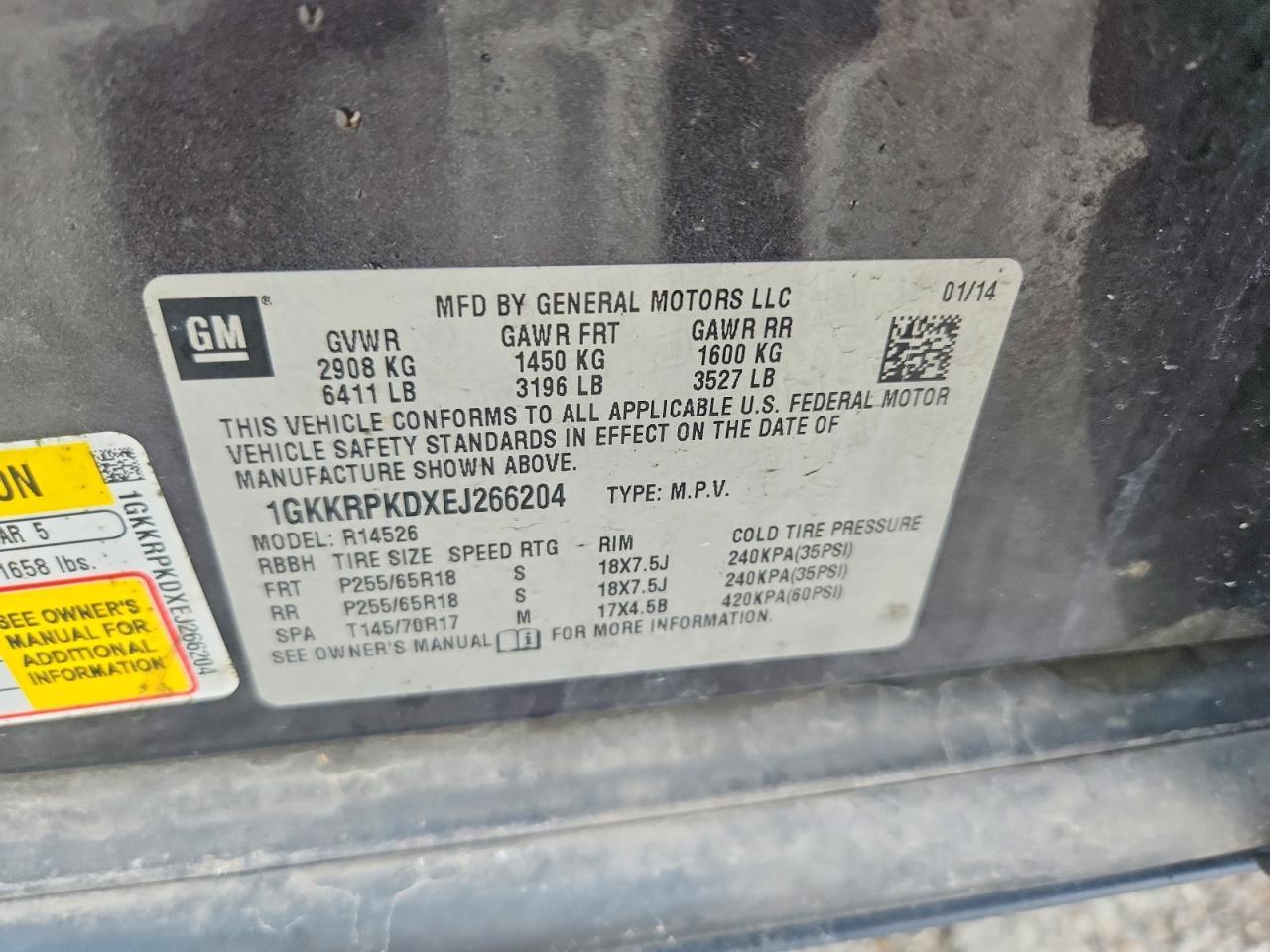 2014 GMC Acadia sle