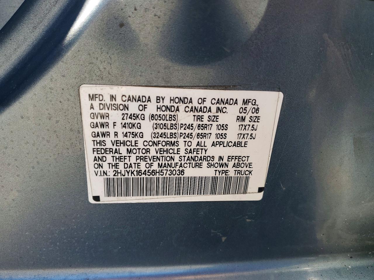 2006 Honda Ridgeline RTS