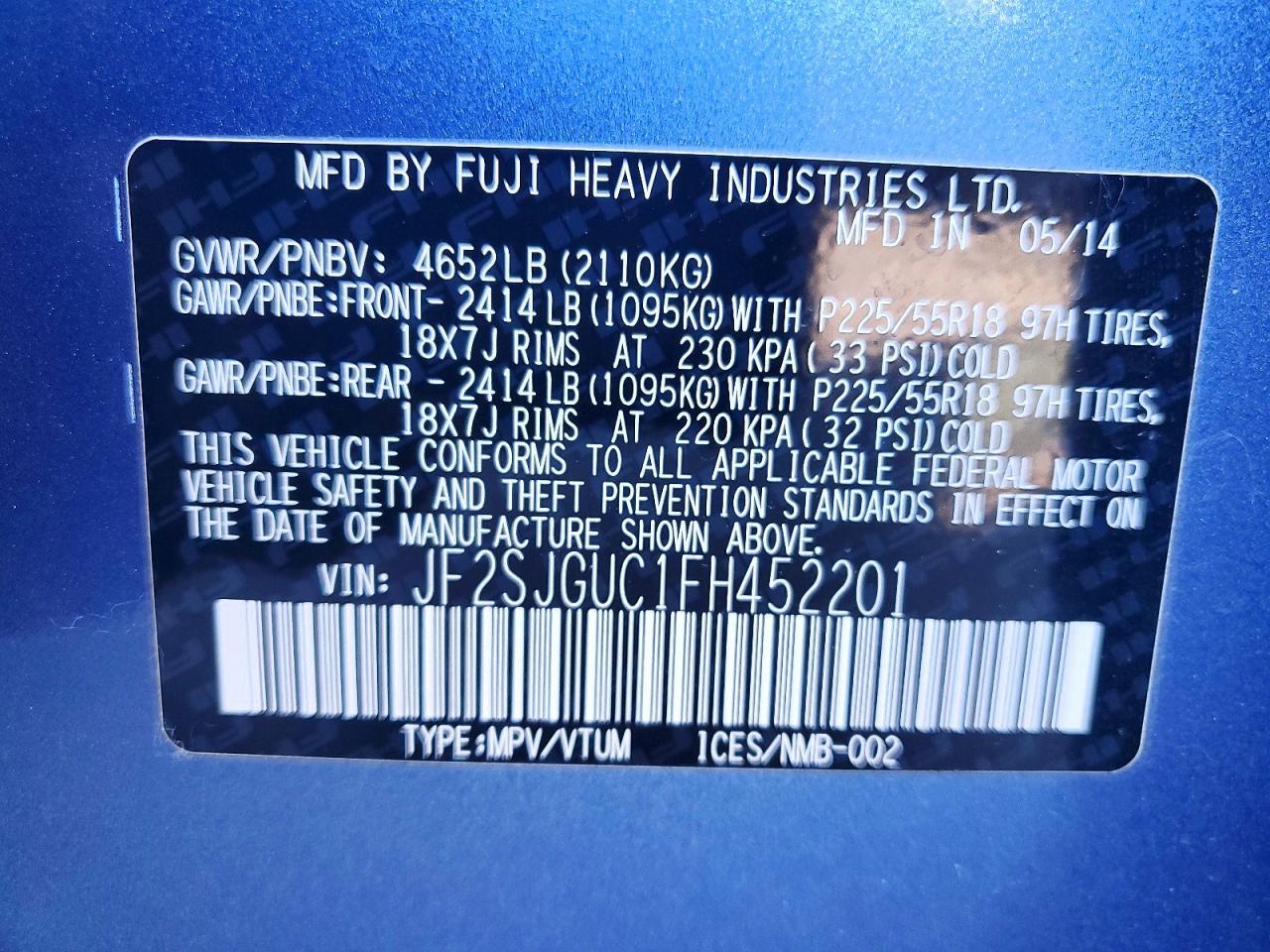 2015 Subaru Forester 2.0xt Touring