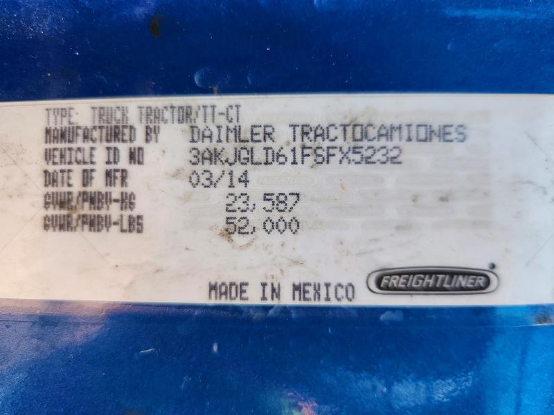 2015 Freigliner 2015 Freightliner Cascadia Semi Truck