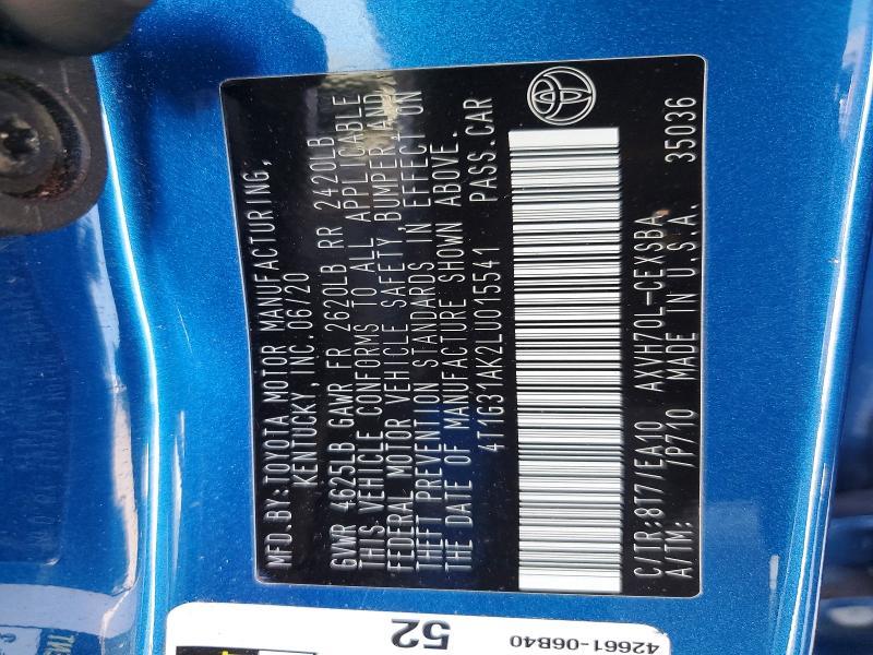 2020 Toyota Camry Hybrid se