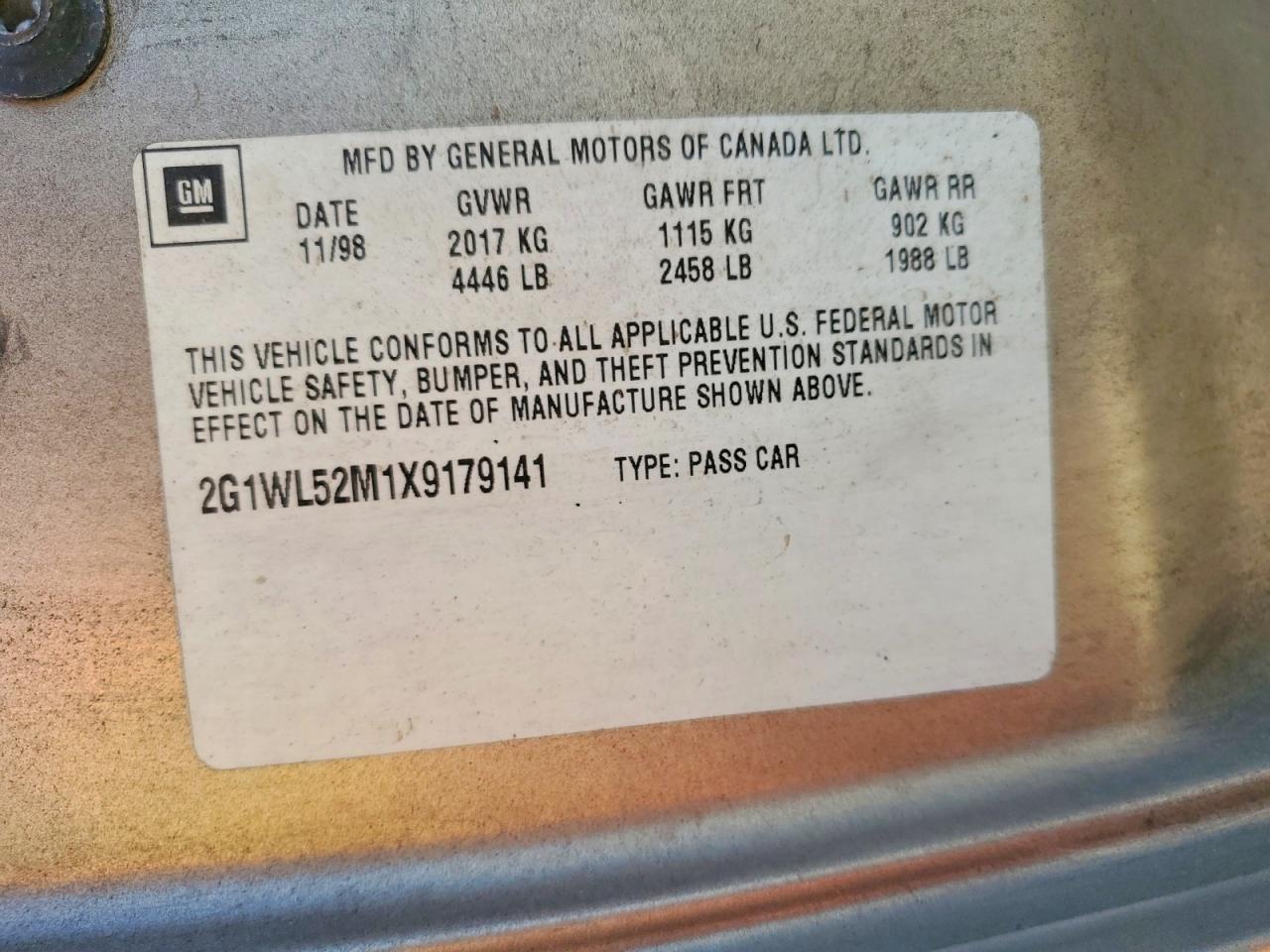 1999 Chevrolet Lumina Base