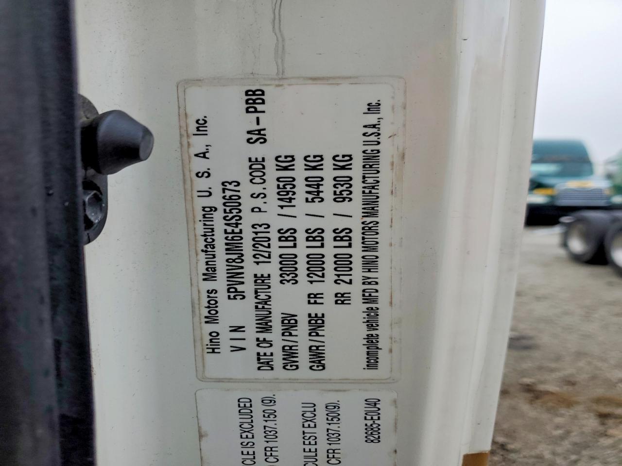 2014 Hino Hino 338 Feed Delivery Truck