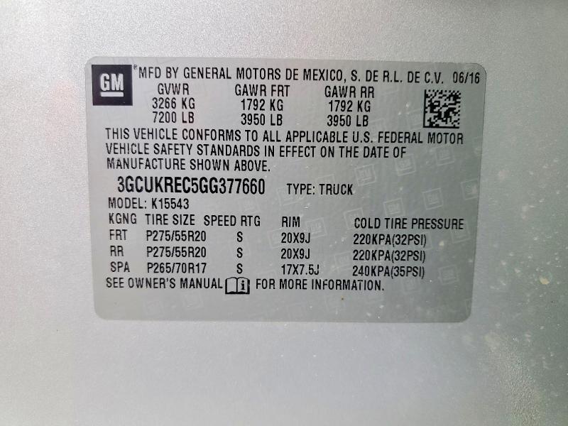 2016 Chevrolet Silverado K1500 LT